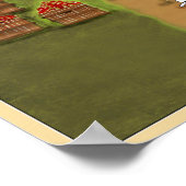 Primitieve folk Art Old Country Store Farm Animals Poster (Hoek)