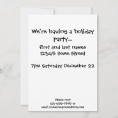 Primitieve Folk Art Snowman Holiday Party Kaart (Achterkant)