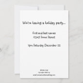 Primitieve Folk Art Snowman Holiday Party Kaart (Achterkant)