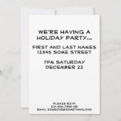 Primitieve Folk Art Snowman Holiday Party Kaart (Achterkant)