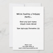 Primitieve Folk Art Snowman Holiday Party Kaart (Achterkant)