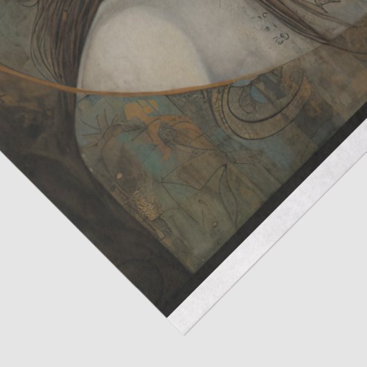 Primitieve Gemini Hemelse Zeemeermin Art Decoupage Tissuepapier (Detail)