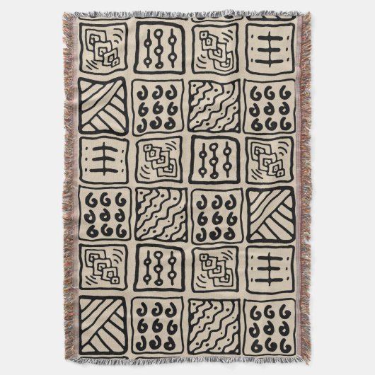 Primitieve geometrische deken (Voorkant Verticaal)