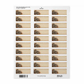 Primitieve geruite pompoen etiket (Full Sheet)