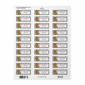 Primitieve Gingerbread Man Retouradreslabel Etiket (Full Sheet)
