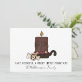 Primitieve Grubby Kaars en Sterren Vrolijk Kerstfe Feestdagenkaart (Staand voorkant)