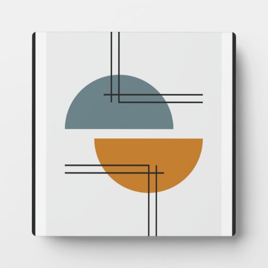 Primitieve halve cirkels muurkunst fotoplaat (Voorkant)