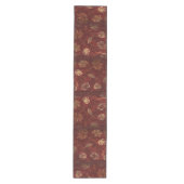Primitieve herfstbladeren geruite ruit burgundy medium tafelloper (Voorkant)