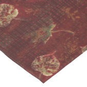Primitieve herfstbladeren geruite ruit burgundy medium tafelloper (Hoek)