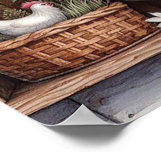 Primitieve Houten Landplank 5 Poster (Hoek)