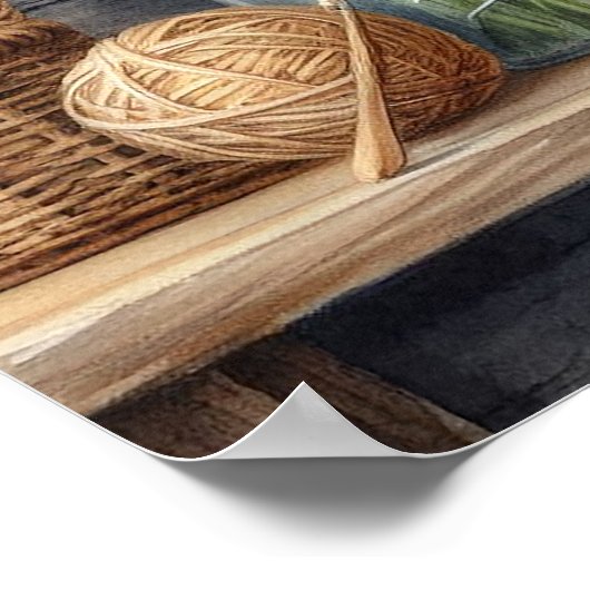 Primitieve Houten Landplank 7 Poster (Hoek)