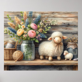 Primitieve Houten Landplank 7 Poster