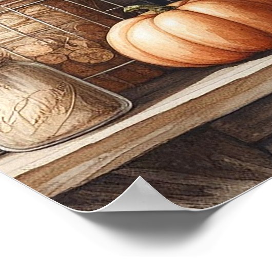 Primitieve houten plank 6 poster (Hoek)