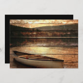 Primitieve houtnerf reflectie Meerhuis Cano Kaart (Voorkant / Achterkant)