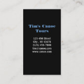 Primitieve houtweddenreflectie Lake House Canoe Visitekaartje (Achterkant)