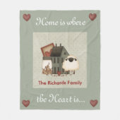 Primitieve huizen fleece deken (Voorkant)