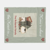 Primitieve huizen fleece deken (Voorkant (Horizontaal))