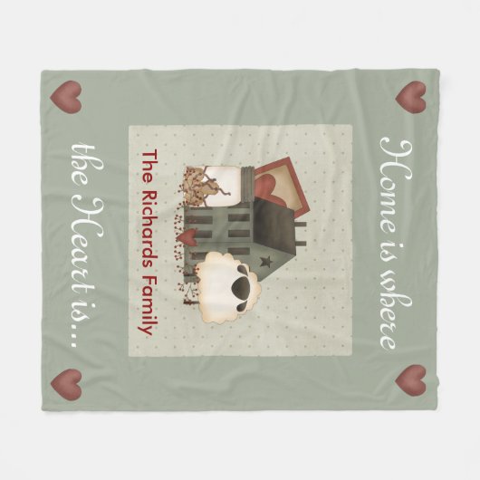 Primitieve huizen fleece deken (Voorkant (Horizontaal))