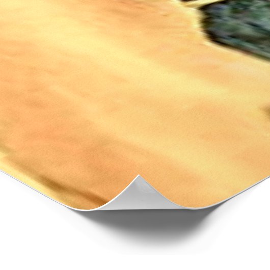 Primitieve Indiërs Paarden  Folk Tekening Poster (Hoek)