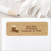 Primitieve kaarsen adreslabel etiket (Insitu)