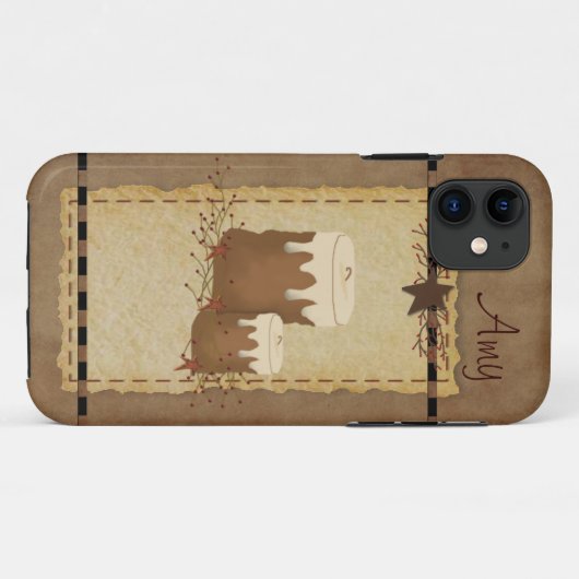 Primitieve kaarsen Case-Mate iPhone case (Achterkant (horizontaal))