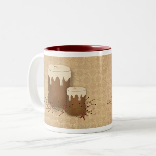 Primitieve kaarsen Mok (Voorkant links)