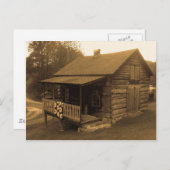 Primitieve kajuit voor stamhout briefkaart (Voorkant / Achterkant)