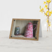 Primitieve kastverjaardag Kaart (Gele Bloem)