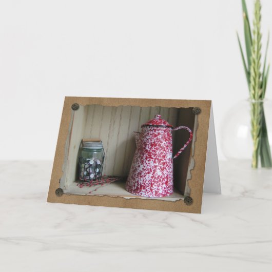 Primitieve kastverjaardag Kaart (Voorkant)