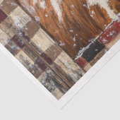 Primitieve kerst Koe Tissuepapier (Detail)