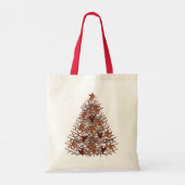 Primitieve Kerstboom Boodschappentas Tote Bag (Achterkant)