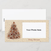 Primitieve kerstboom fotokaart feestdagenkaart (Voorkant / Achterkant)
