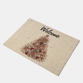 Primitieve kerstboomklep deurmat (Schuin)