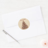 Primitieve kerstboomSticker Ronde Sticker (Envelop)