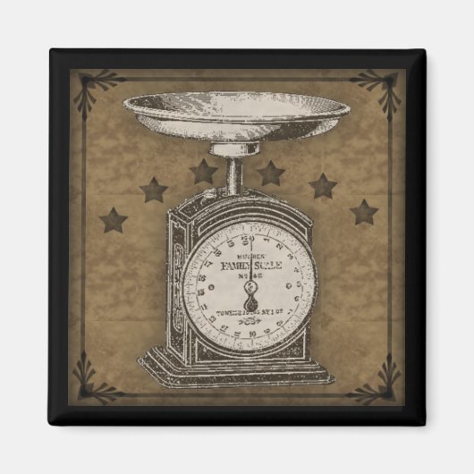 Primitieve keukenweegschaal stijlmagneet magneet (Voorkant)