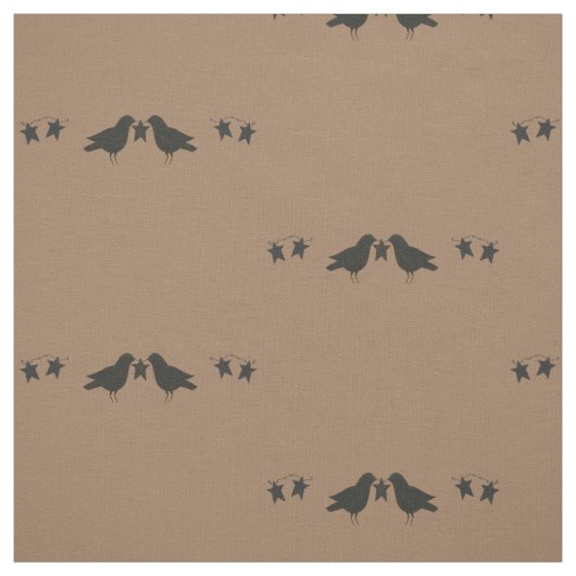 Primitieve koeien- en stars-structuur stof (Swatch)
