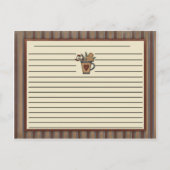 Primitieve koekjesman Recipe Kaarten (Achterkant)