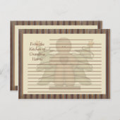 Primitieve koekjesman Recipe Kaarten (Voorkant / Achterkant)