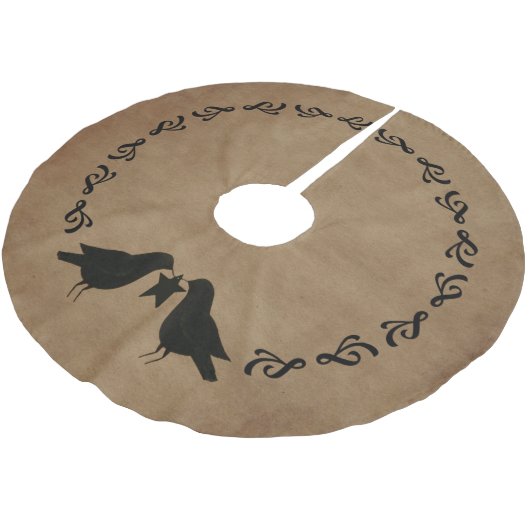 primitieve kraaien cirkel boom rok kerstboom rok (Gekanteld)