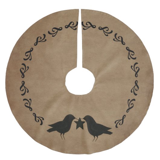 primitieve kraaien cirkel boom rok kerstboom rok (Voorkant)