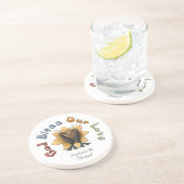 Primitieve kraaien slaan ons Onderzetter van liefd (Zijkant)