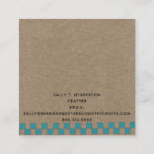 Primitieve Kraft voor landarbeiders Vierkante Visitekaartje (Achterkant)