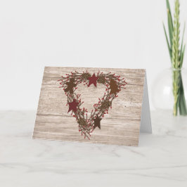 Primitieve krans kerst Kaart