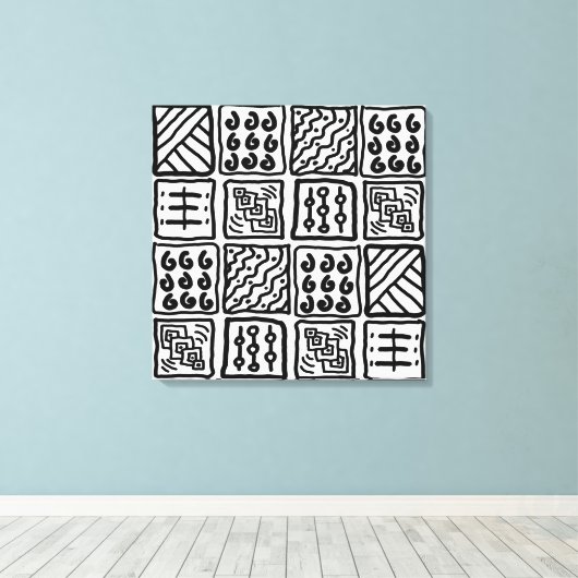 Primitieve kunst op Canvas (Insitu (Houten vloer))