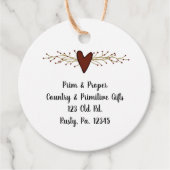 Primitieve Labels voor hartafhankelijke rondhangen (Voorkant)