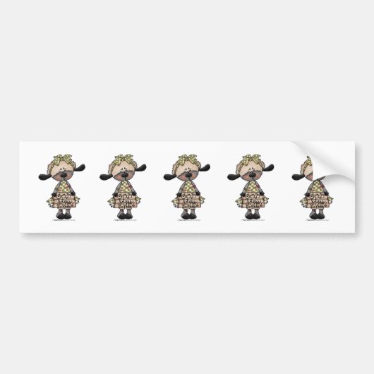 Primitieve lamsgod zegene ooi bumpersticker (Voorkant)