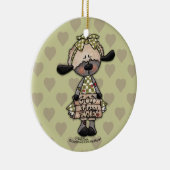 Primitieve lamsgod zegene ooi keramisch ornament (Rechts)