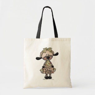 Primitieve lamsgod zegene ooi tote bag