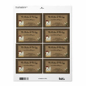 Primitieve Landelijke Boerderij Kip Kraft Etiket (Full Sheet)