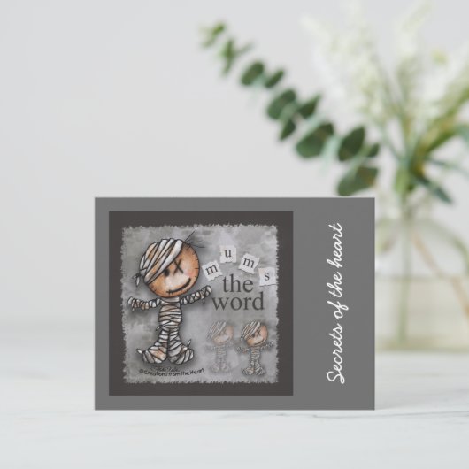 Primitieve mama-mama het Woord Briefkaart (Staand voorkant)